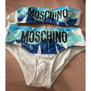 Never worn Moschino bathing suit two piece